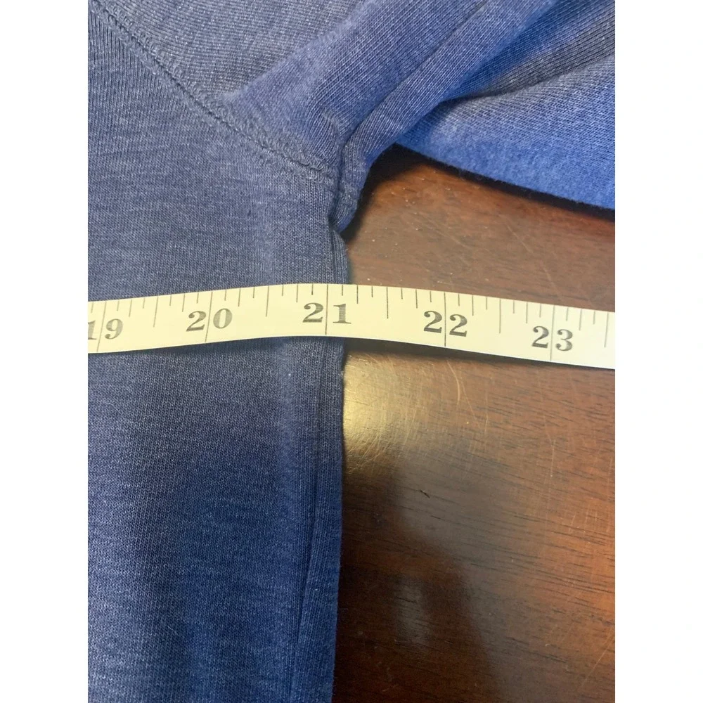 Banana Republic Polartec‎ Sweatshirt Minimalist Medium Blue Heathered Raglan